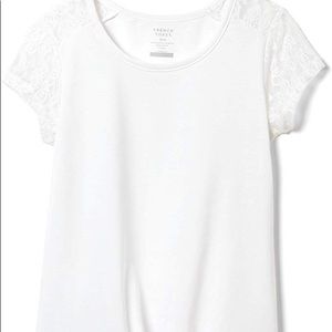 Girls Lace Sleeve Top